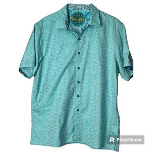 Robert Graham Men's Shirt Short Sleeve Green XL